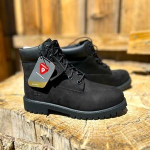 Timberland Junior Premium 6" Waterproof Boot Black Nubuck